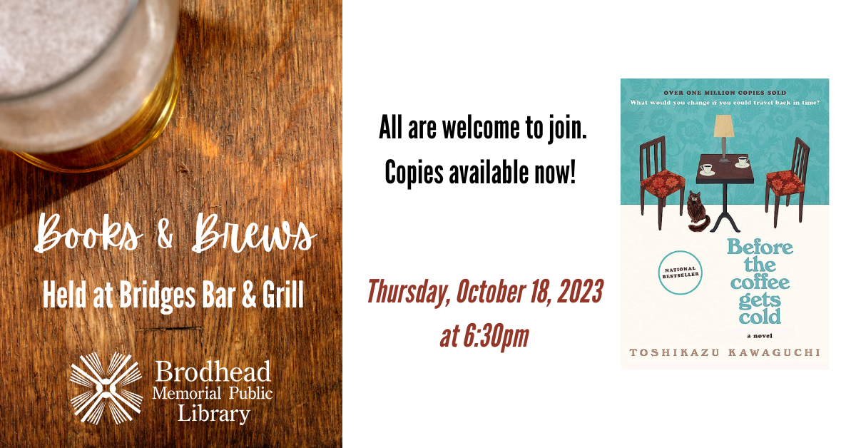 Books & Brews October 18th at 6:30pm