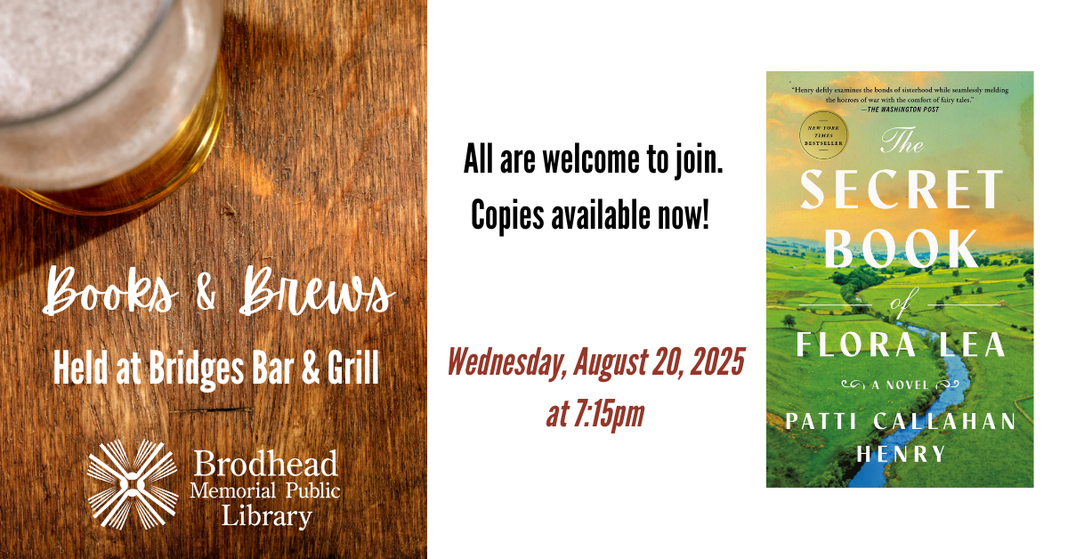 Books & Brews Wednesday, August 20