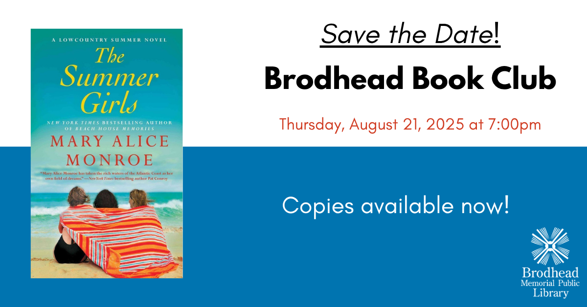 Brodhead Book Club Thursday, August 21