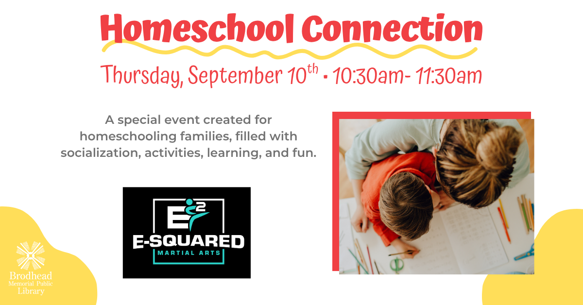 Homeschool Connection Sept 10 10:30am-11:30am